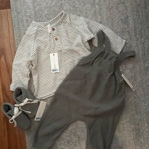 NWT Boys Quincy Mae Basil 6-12 month set